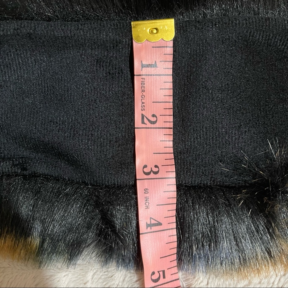 BLACK FAUX FUR HEAD WRAP - Picture 10 of 11